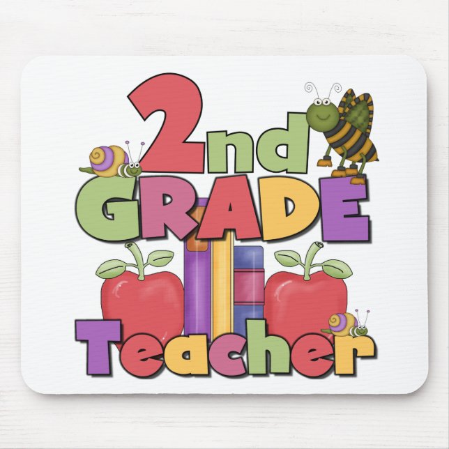 Bugs and Apples 2nd Grade Tshirts and gifts Mouse Pad (Front)