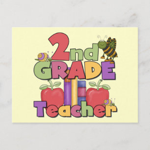 Bugs and Apples 2nd Grade Tshirts and gifts Postcard