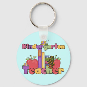 Bugs and Apples Kindergarten Teacher Keychain