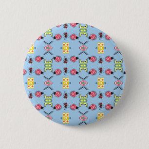 Bugs and Butterflies 2 Inch Round Button
