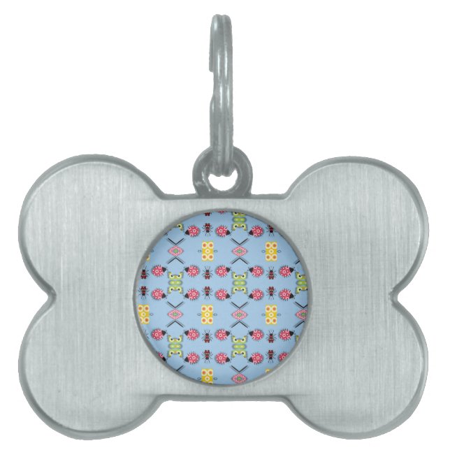 Bugs and Butterflies Pet ID Tag (Front)