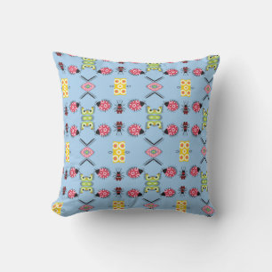 Bugs and Butterflies Throw Pillow