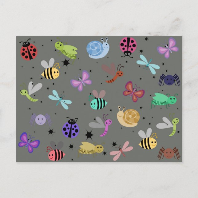 Bugs and insects postcard (Front)
