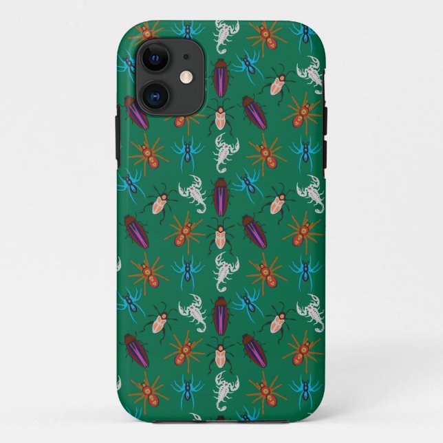 Bugs And Scorpions Pattern Case-Mate iPhone Case (Back)