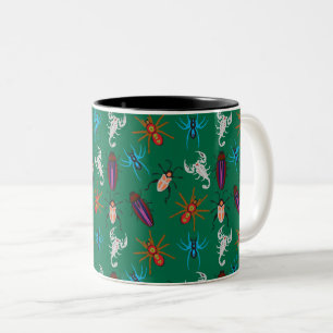 Bugs And Scorpions Pattern Two-Tone Coffee Mug