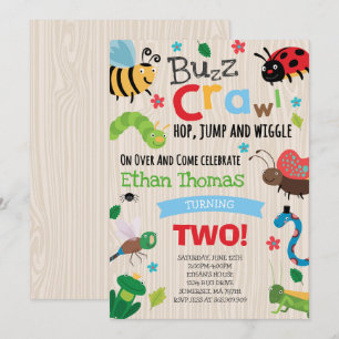 Bugs Birthday Invitation Boy Bugs Anniversaire