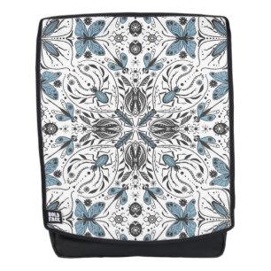 Bugs, black and blue backpack