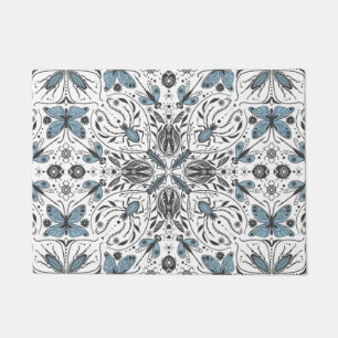 Bugs, black and blue doormat