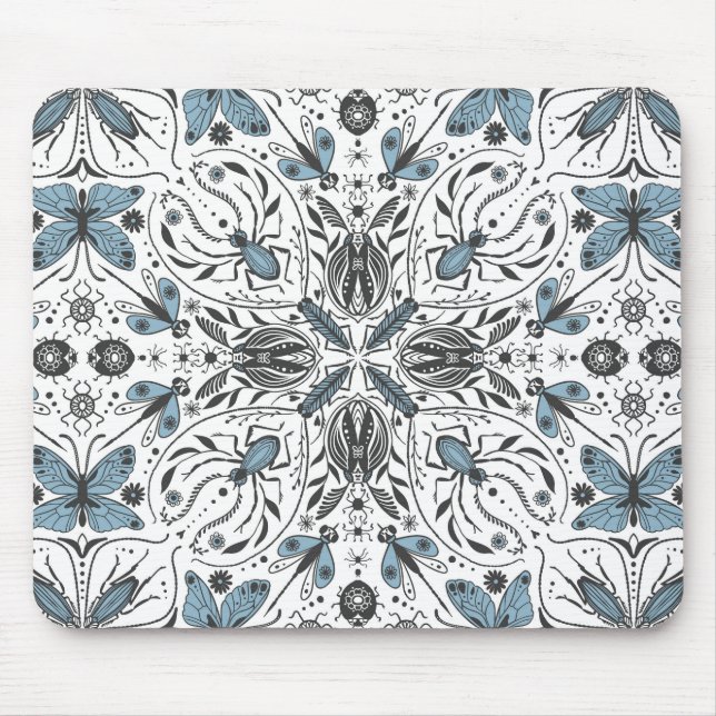 Bugs, black and blue mouse pad (Front)
