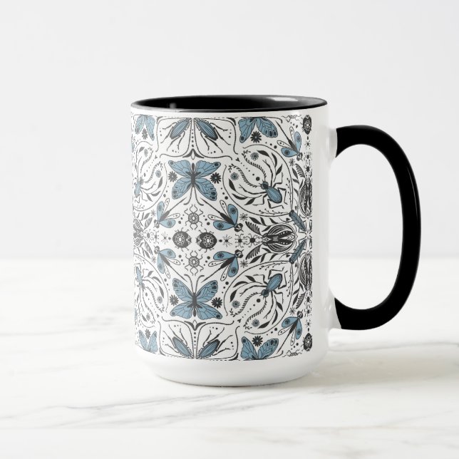 Bugs, black and blue mug (Right)