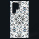 Bugs, black and blue samsung galaxy case<br><div class="desc">Hand-drawn symetrical pattern with various bugs-beetles,  butterflies and spiders</div>