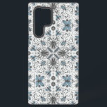 Bugs, black and blue samsung galaxy case<br><div class="desc">Hand-drawn symetrical pattern with various bugs-beetles,  butterflies and spiders</div>