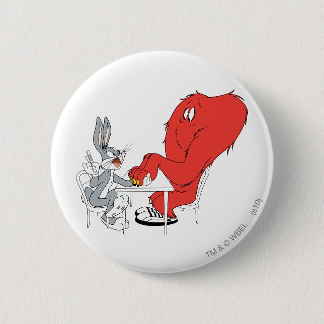 BUGS BUNNY™ and Gossamer 2 Inch Round Button (Front)