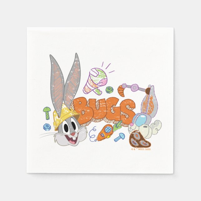 BUGS BUNNY BUILDERS™| BUGS BUNNY™ Sketch Art Napkin (Front)