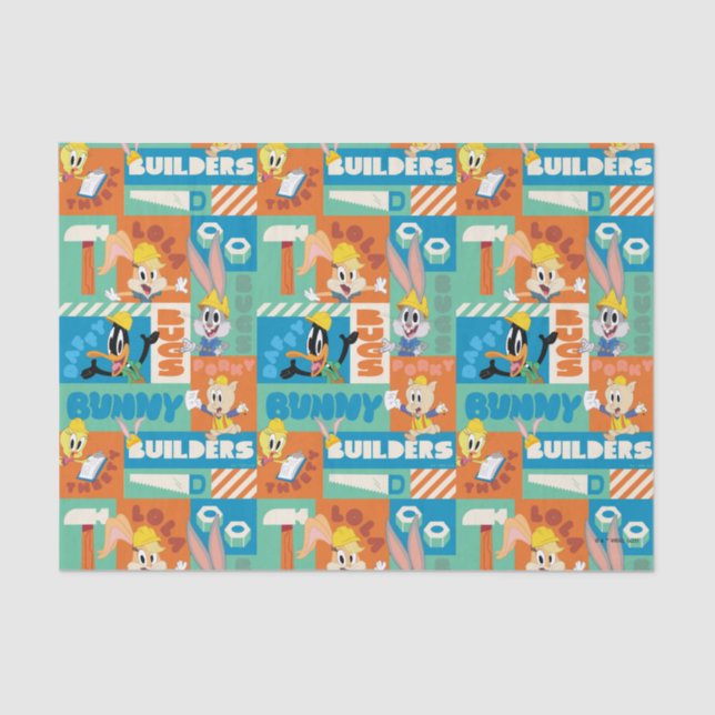 BUGS BUNNY BUILDERS™| Character Grid Pattern Tissue Paper (Front)