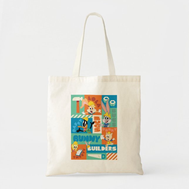 BUGS BUNNY BUILDERS™| Character Grid Pattern Tote Bag (Front)
