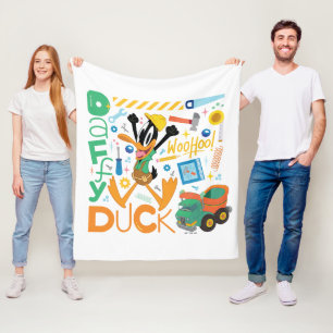 BUGS BUNNY BUILDERS™  DAFFY DUCK™ Work Tools Fleece Blanket