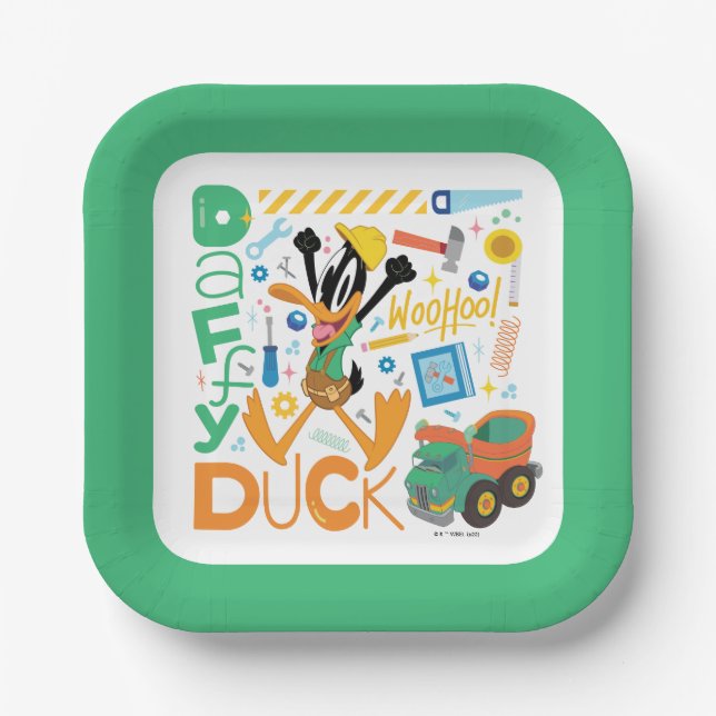 BUGS BUNNY BUILDERS™| DAFFY DUCK™ Work Tools Paper Plate (Front)