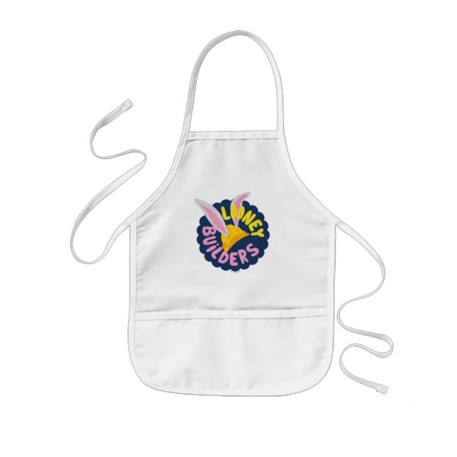 BUGS BUNNY BUILDERS™| Hard Hat Scalloped Logo Kids Apron (Front)