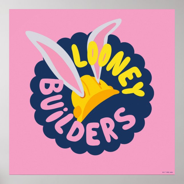 BUGS BUNNY BUILDERS™| Hard Hat Scalloped Logo Poster (Front)
