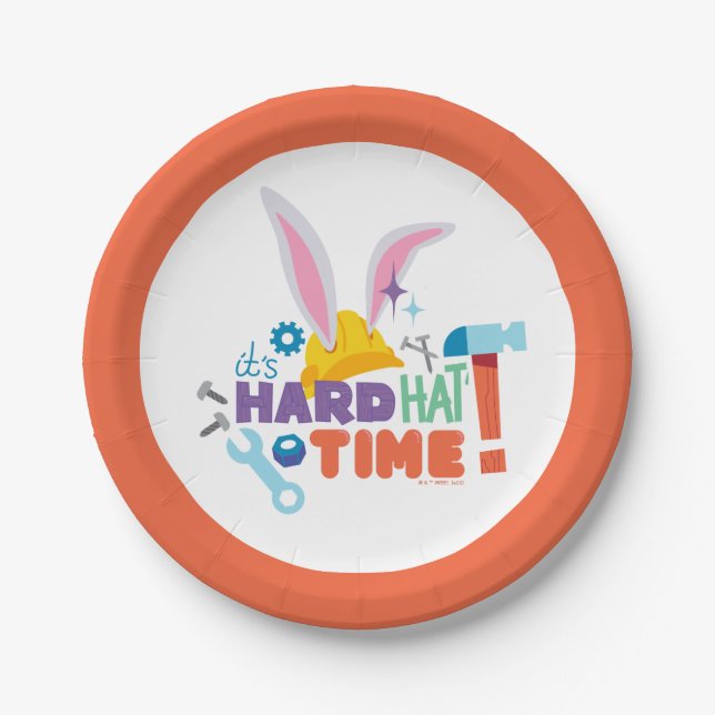 BUGS BUNNY BUILDERS™| It's Hard Hat Time Paper Plate (Front)