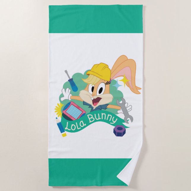 BUGS BUNNY BUILDERS™| Lola Bunny Character Graphic Beach Towel (Front)