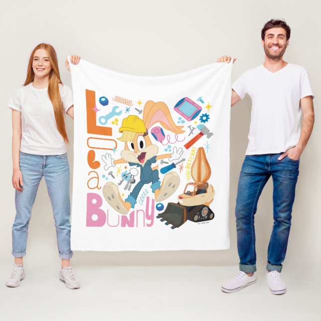 BUGS BUNNY BUILDERS™| Lola Bunny Work Tools Fleece Blanket (In Situ)