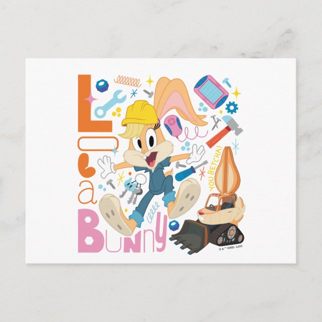BUGS BUNNY BUILDERS™| Lola Bunny Work Tools Postcard (Front)