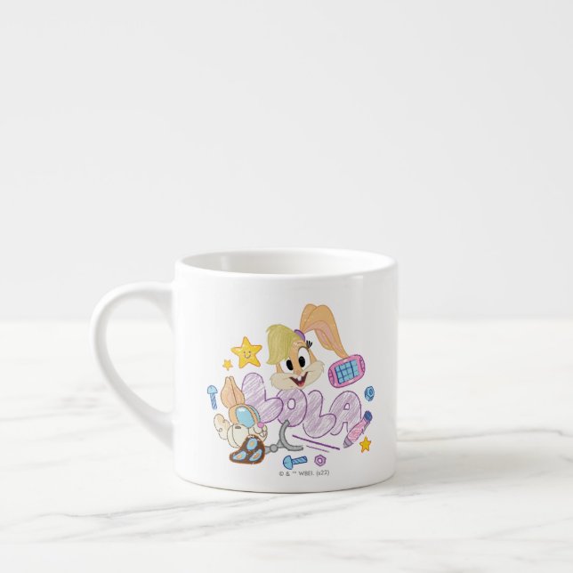 BUGS BUNNY BUILDERS™| Lola Sketch Art Espresso Cup (Left)