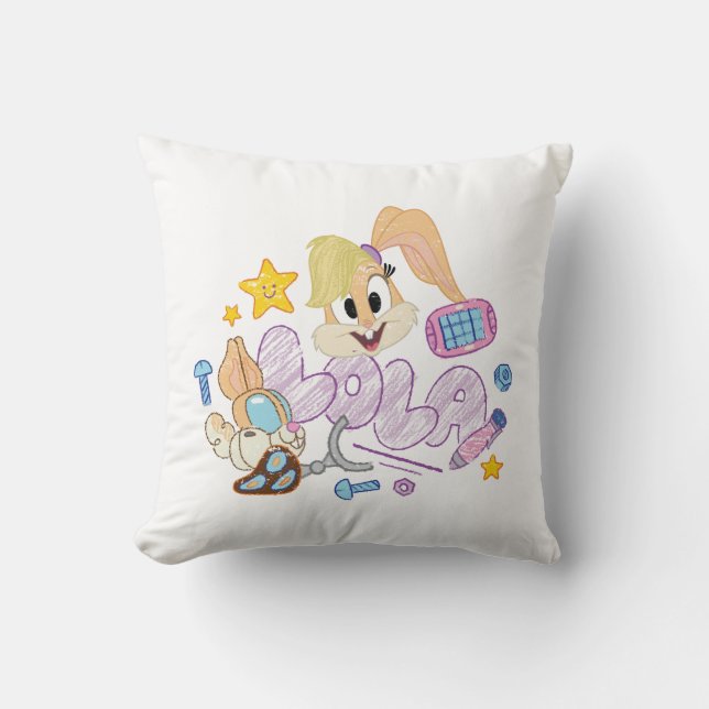 BUGS BUNNY BUILDERS™| Lola Sketch Art Throw Pillow (Front)