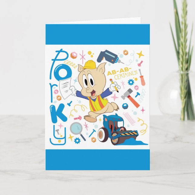 BUGS BUNNY BUILDERS™| Porky Pig Work Tools Card (Front)