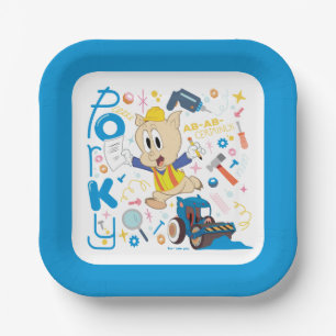 BUGS BUNNY BUILDERS™  Porky Pig Work Tools Paper Plate