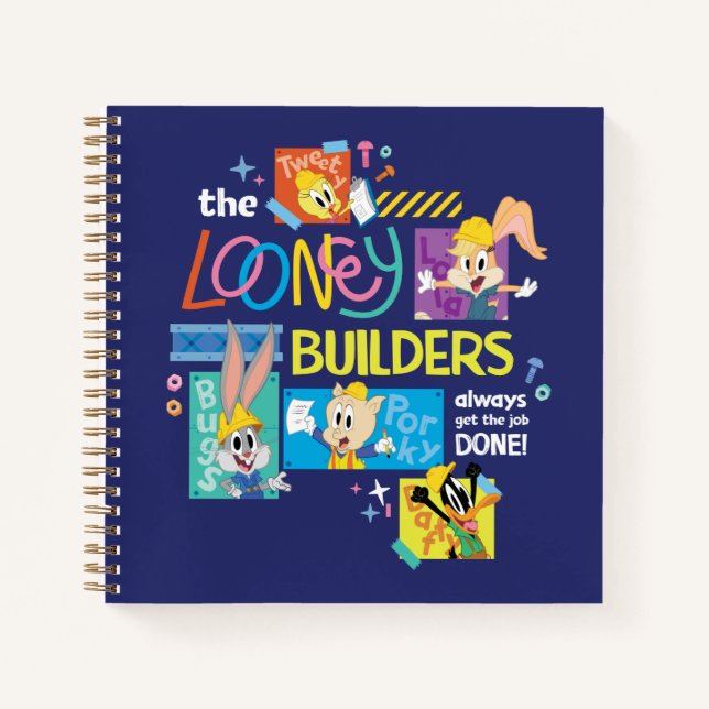 BUGS BUNNY BUILDERS™| The Looney Builders Collage Notebook (Front)