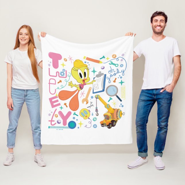 BUGS BUNNY BUILDERS™| TWEETY™ Work Tools Fleece Blanket (In Situ)