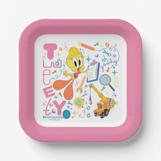 BUGS BUNNY BUILDERS™| TWEETY™ Work Tools Paper Plate (Front)