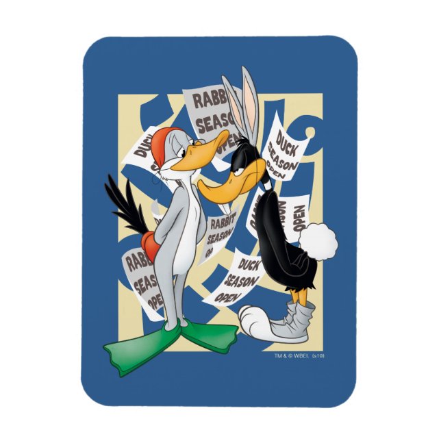 BUGS BUNNY™ & DAFFY DUCK™ Ready For Hunting Season Magnet (Vertical)