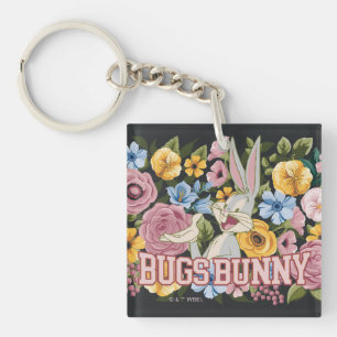 BUGS BUNNY™ Floral Embroidery Graphic Keychain