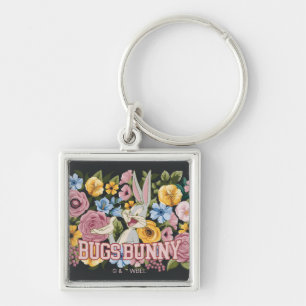 BUGS BUNNY™ Floral Embroidery Graphic Keychain