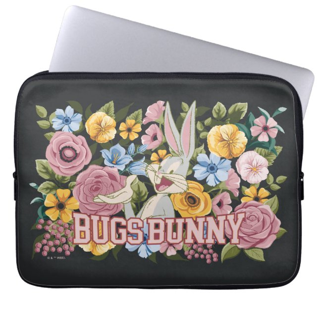 BUGS BUNNY™ Floral Embroidery Graphic Laptop Sleeve (Front)