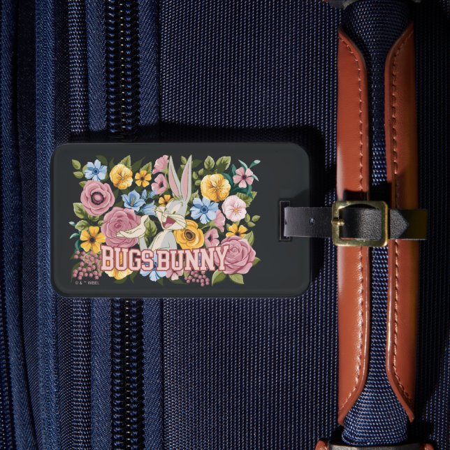 BUGS BUNNY™ Floral Embroidery Graphic Luggage Tag (Front Insitu 4)