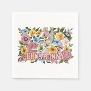 BUGS BUNNY™ Floral Embroidery Graphic Napkin