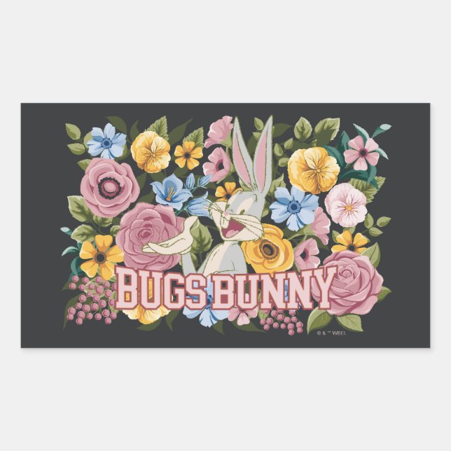 BUGS BUNNY™ Floral Embroidery Graphic Sticker (Front)