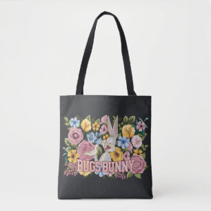 BUGS BUNNY™ Floral Embroidery Graphic Tote Bag