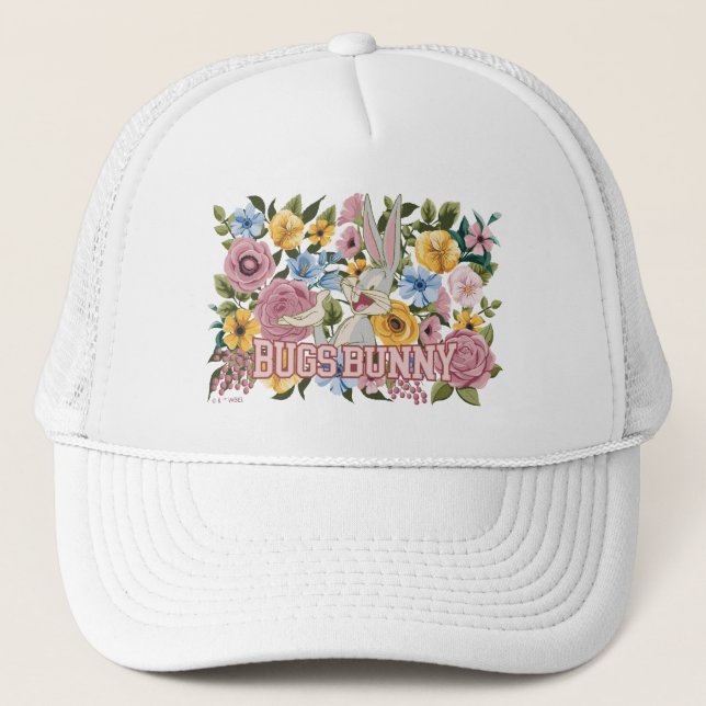 BUGS BUNNY™ Floral Embroidery Graphic Trucker Hat (Front)