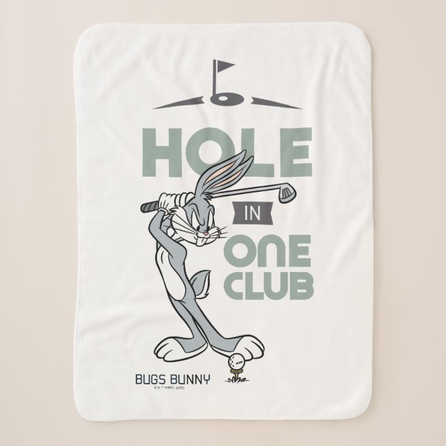 BUGS BUNNY™ Golfing - Hole in One Club Sherpa Blanket (Front)