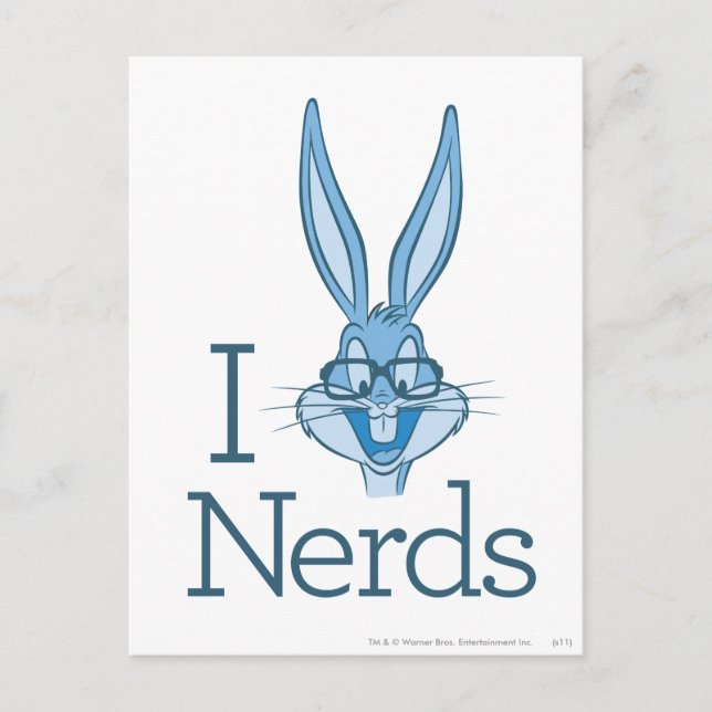 BUGS BUNNY™ - I  Love Nerds Postcard (Front)