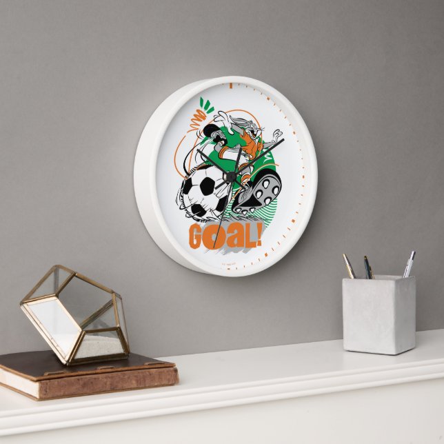 BUGS BUNNY™ Kicking Soccer Goal Clock (Office)
