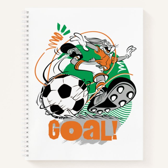 BUGS BUNNY™ Kicking Soccer Goal Notebook (Front)