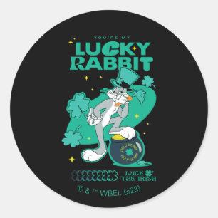 BUGS BUNNY™ Lucky Rabbit Classic Round Sticker