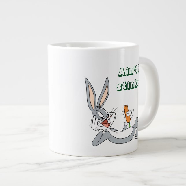 BUGS BUNNY™ Lying Down Eating Carrot Large Coffee Mug (Front Right)